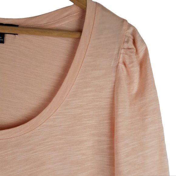 Sanctuary Full Bloom Scoop Neck T Shirt Shoulder Puff Tee Size Medium - Picture 6 of 9